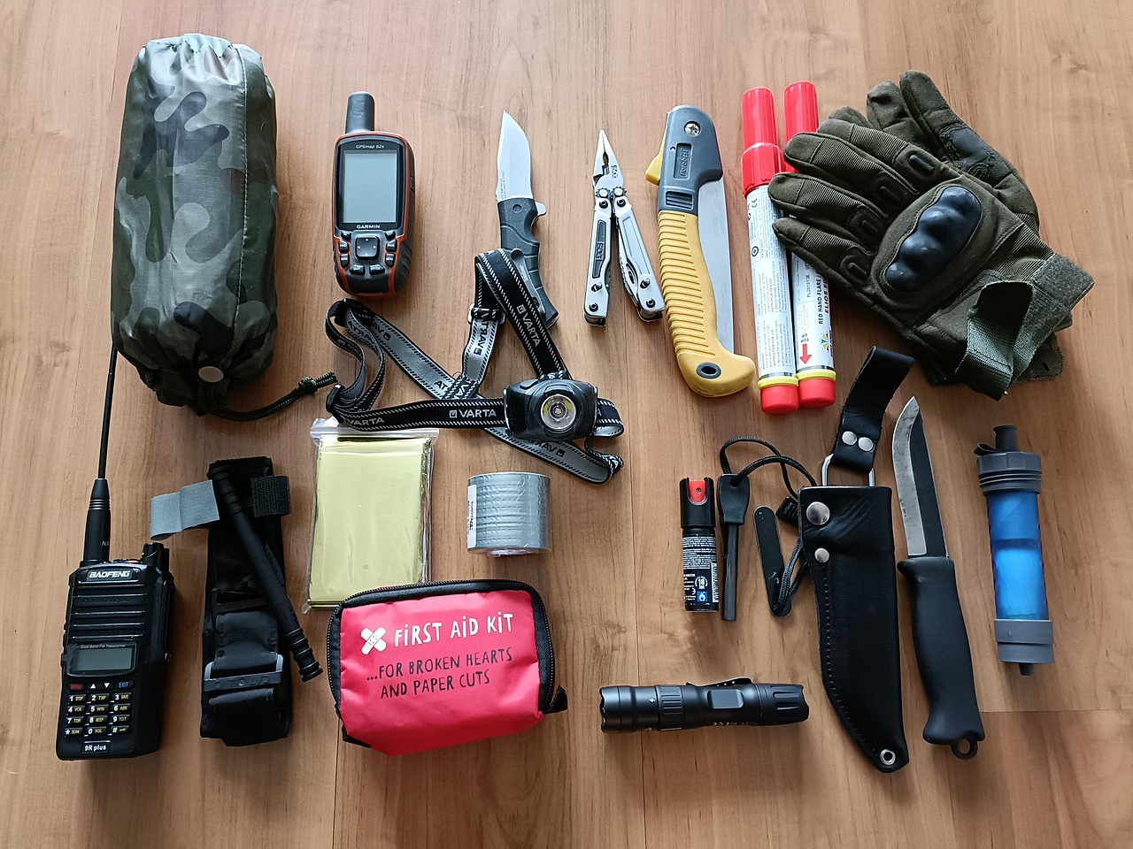 A compact urban survival kit for small spaces